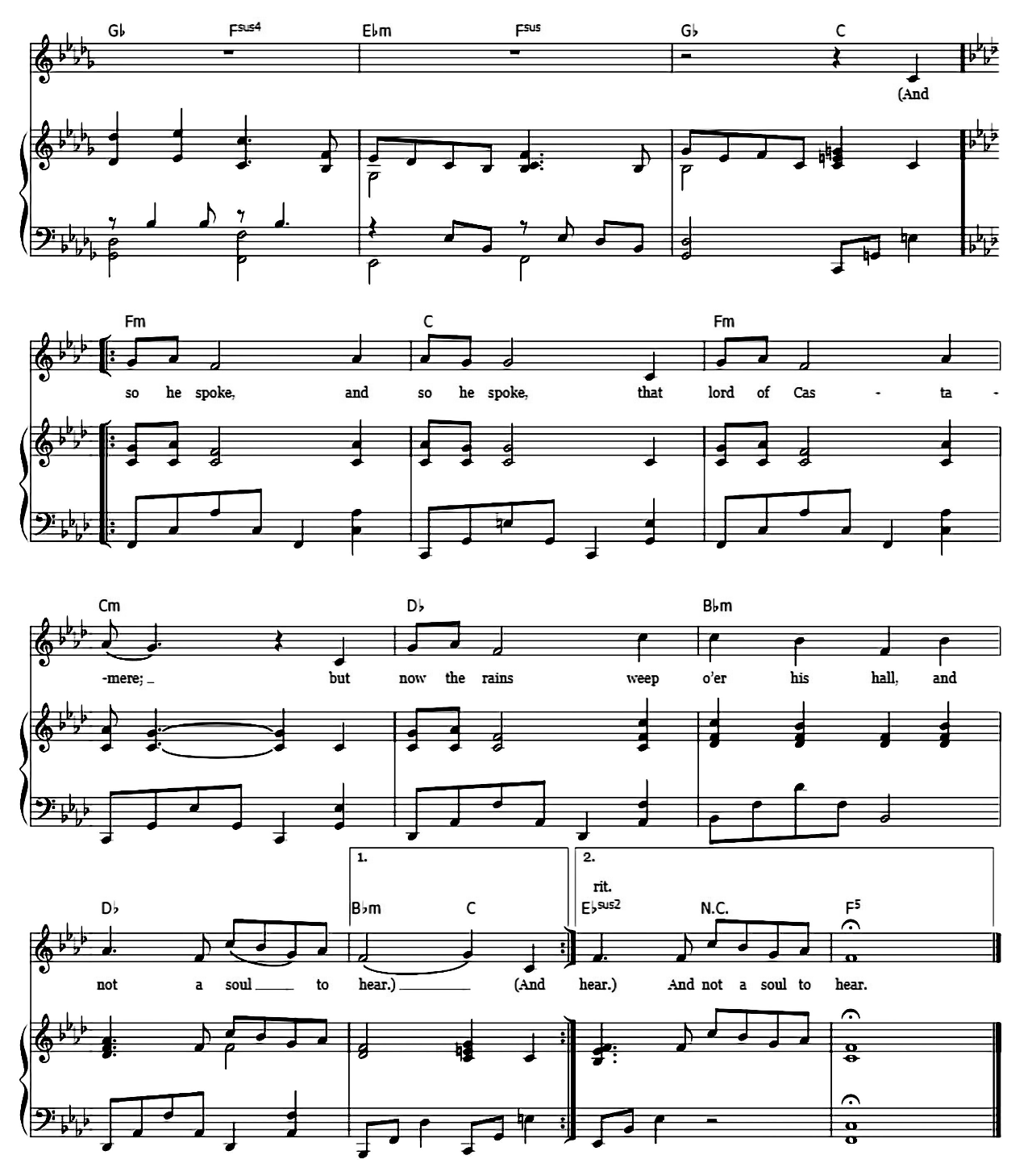 The Rains Of Castamere (from Game Of Thrones) sheet music 5