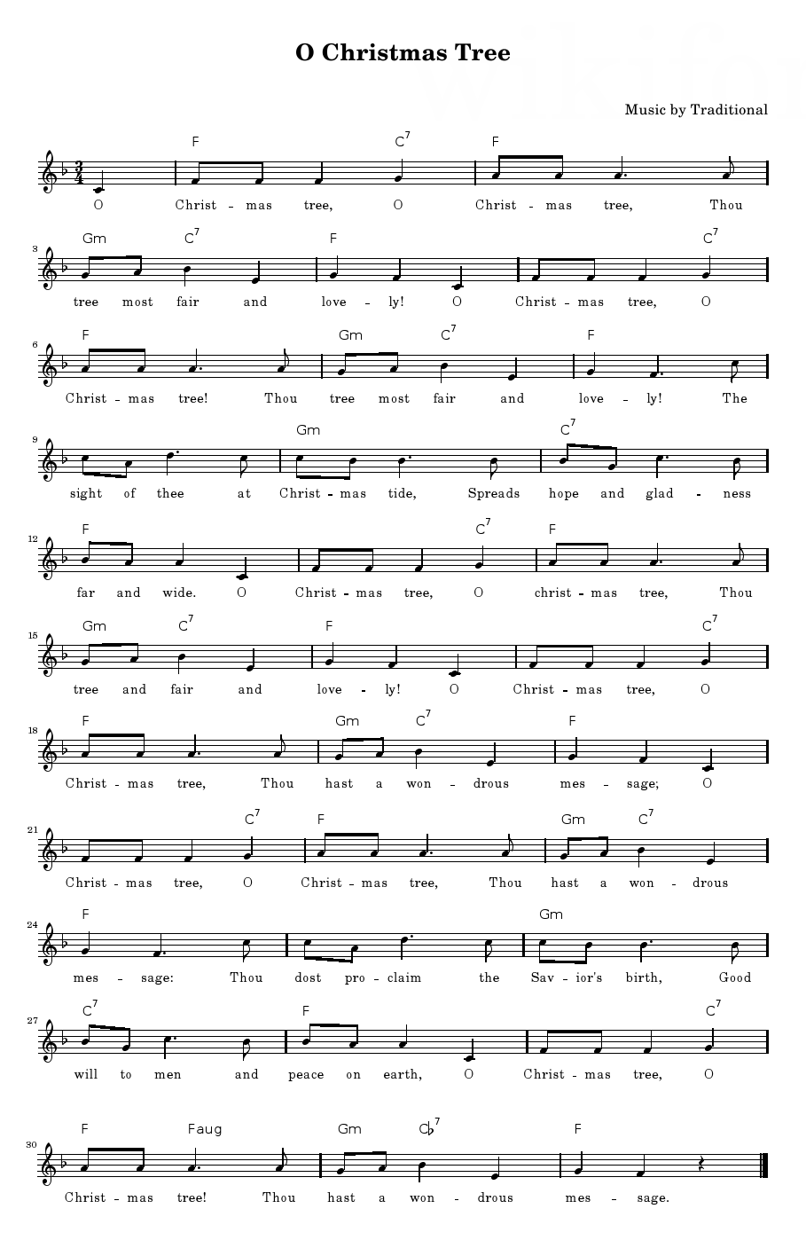 O Christmas Tree sheet music