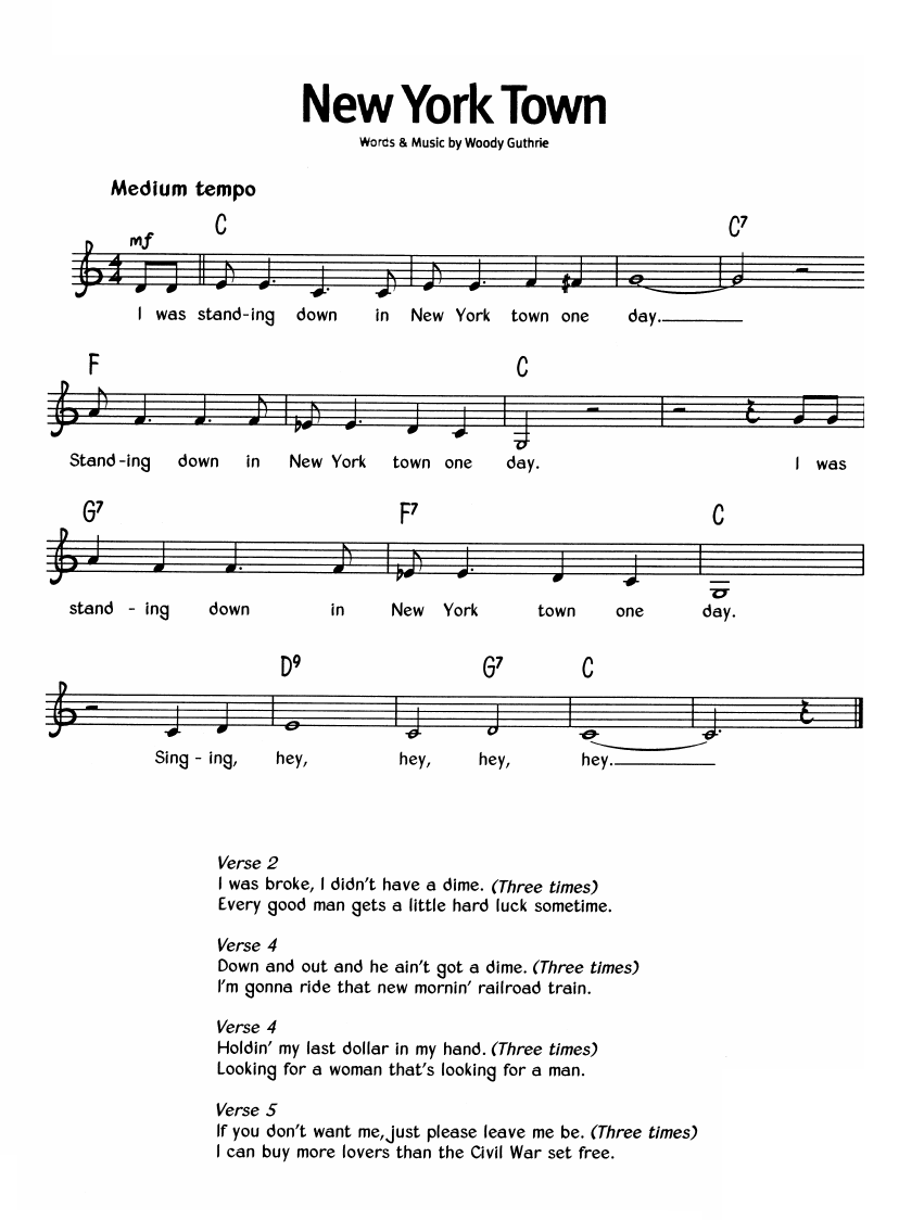 New York Town sheet music