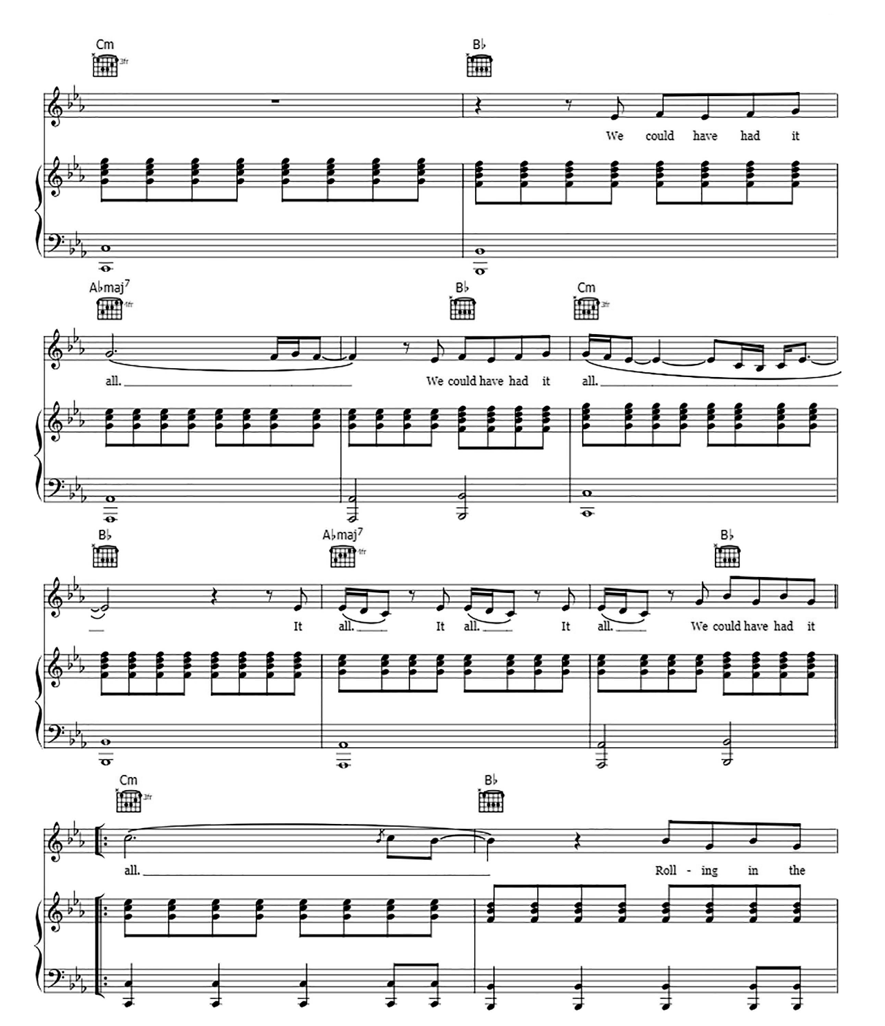 Rolling In The Deep sheet music 7