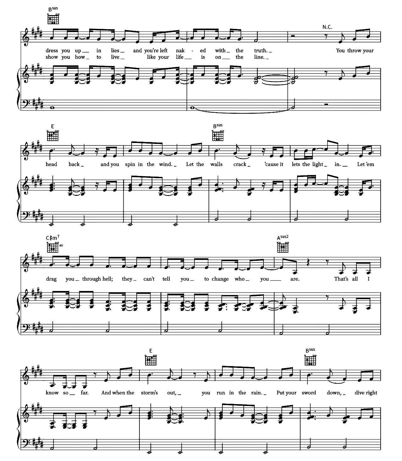 All I Know So Far sheet music 3