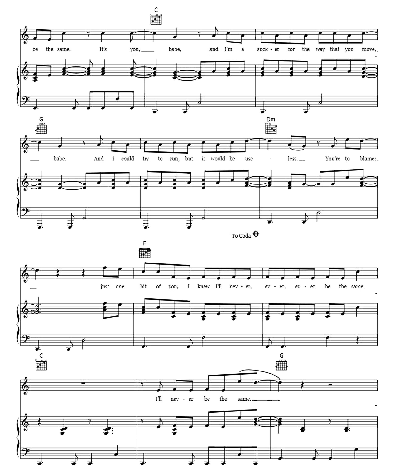 Never Be The Same sheet music 4