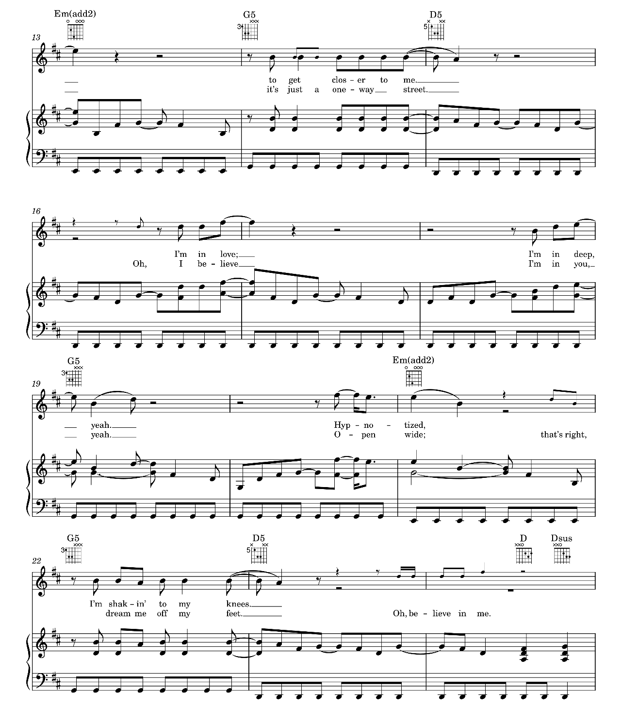 Hysteria sheet music 2