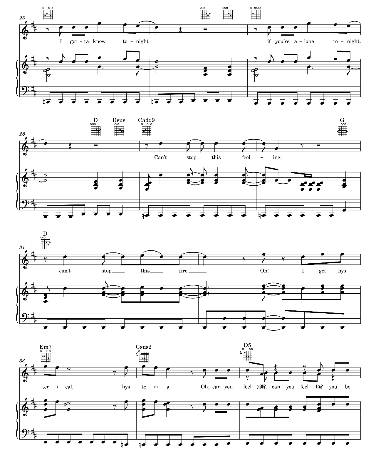 Hysteria sheet music 3