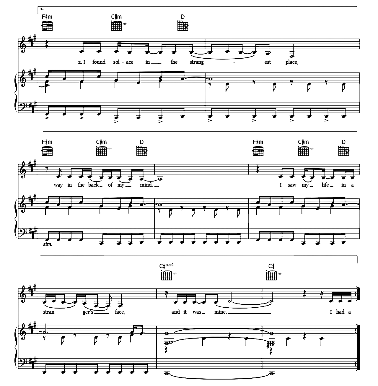 Alive sheet music 5