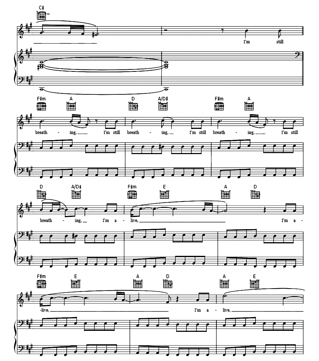 Alive sheet music 8