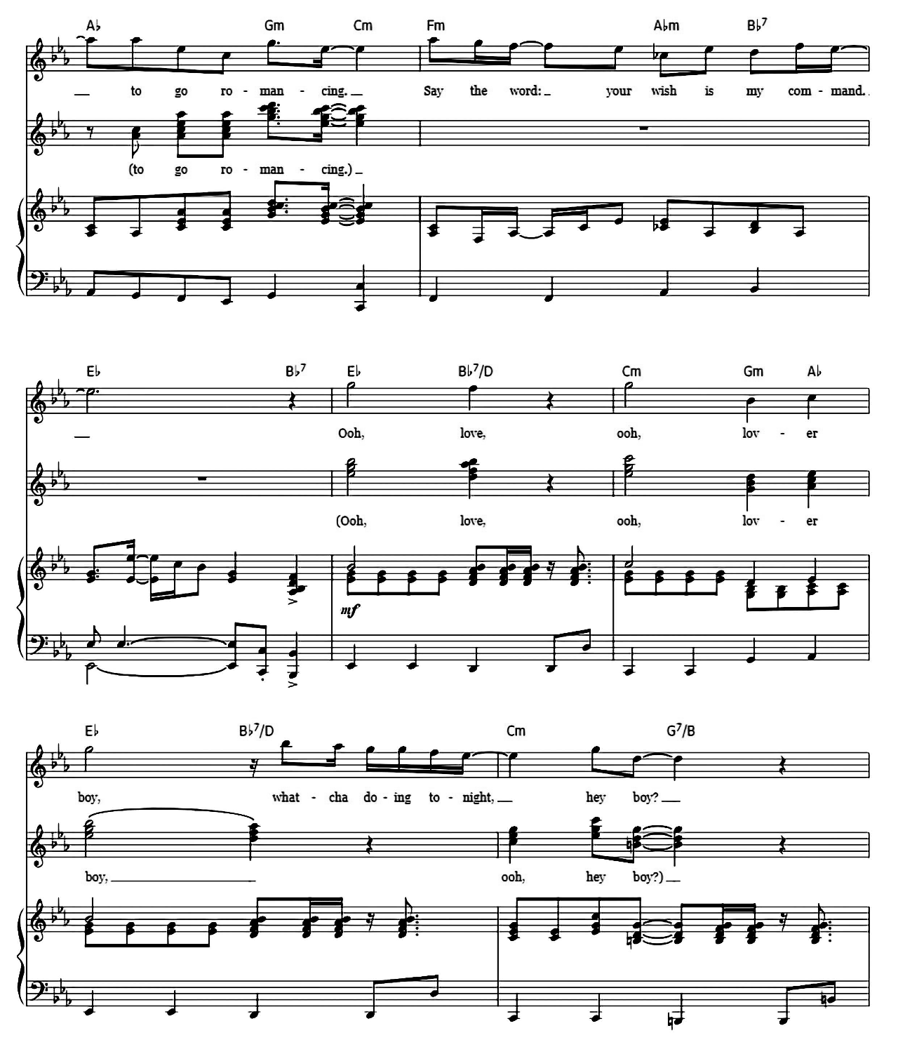 Good Old Fashioned Lover Boy sheet music 4