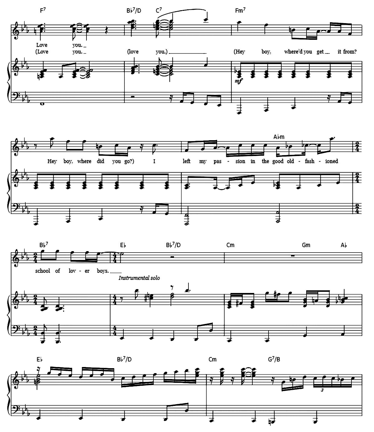 Good Old Fashioned Lover Boy sheet music 6