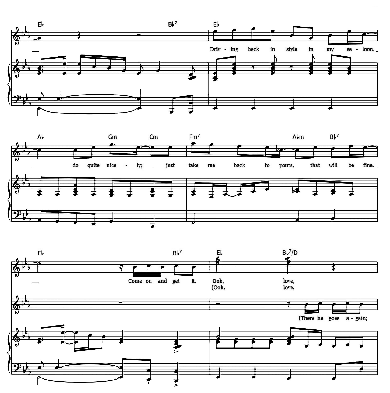 Good Old Fashioned Lover Boy sheet music 8