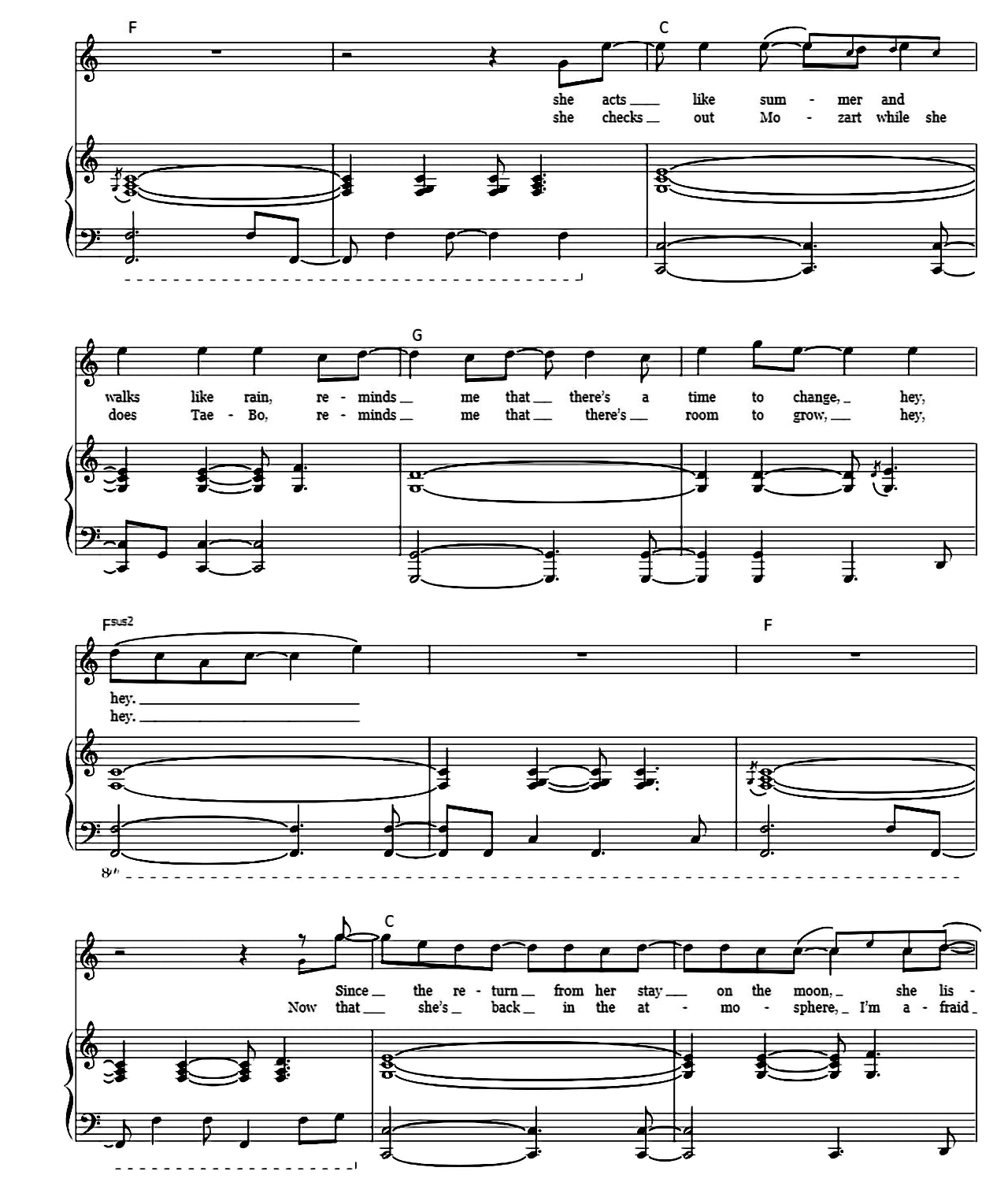 Drops Of Jupiter sheet music 2