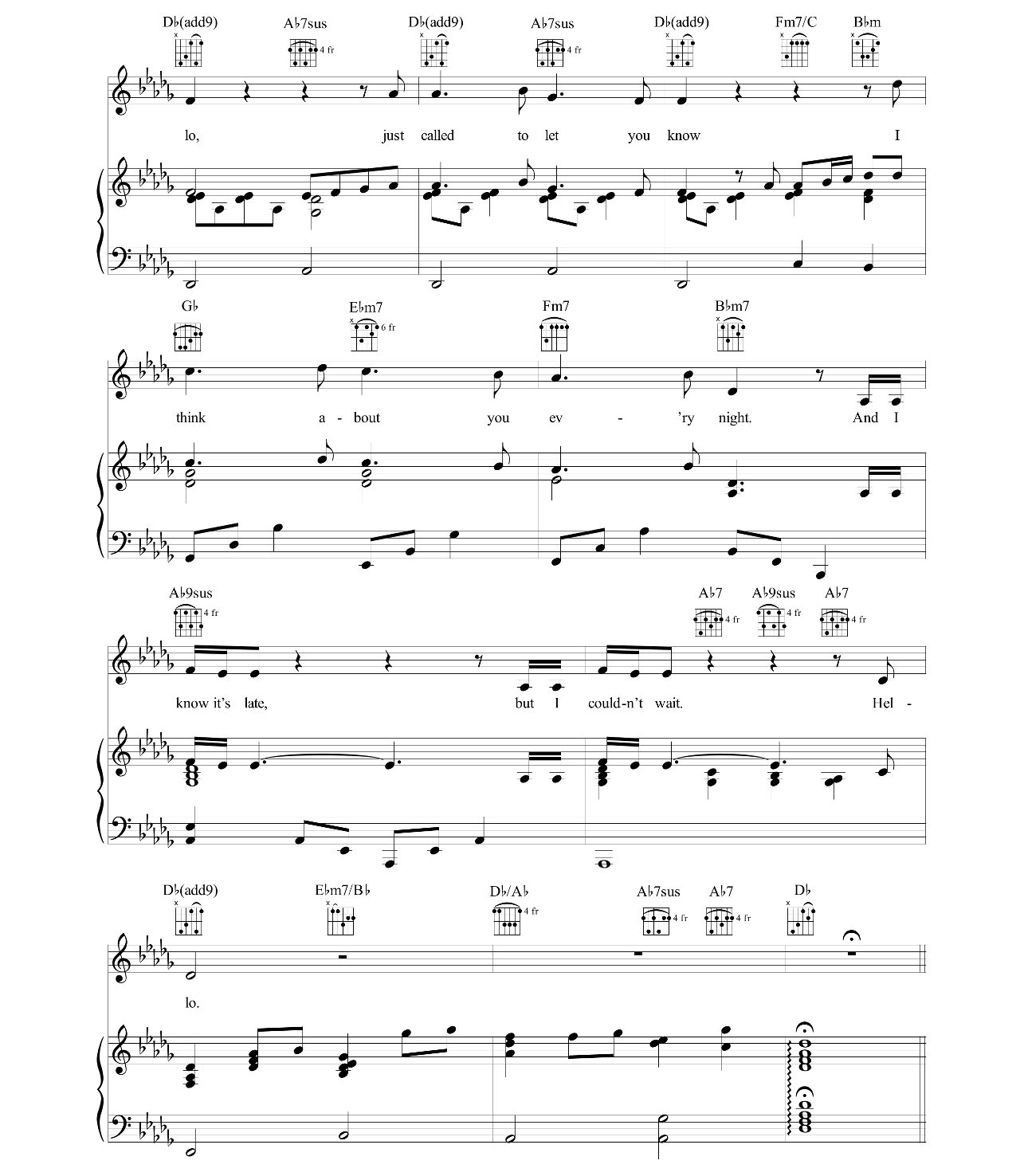 Hello Again sheet music 5