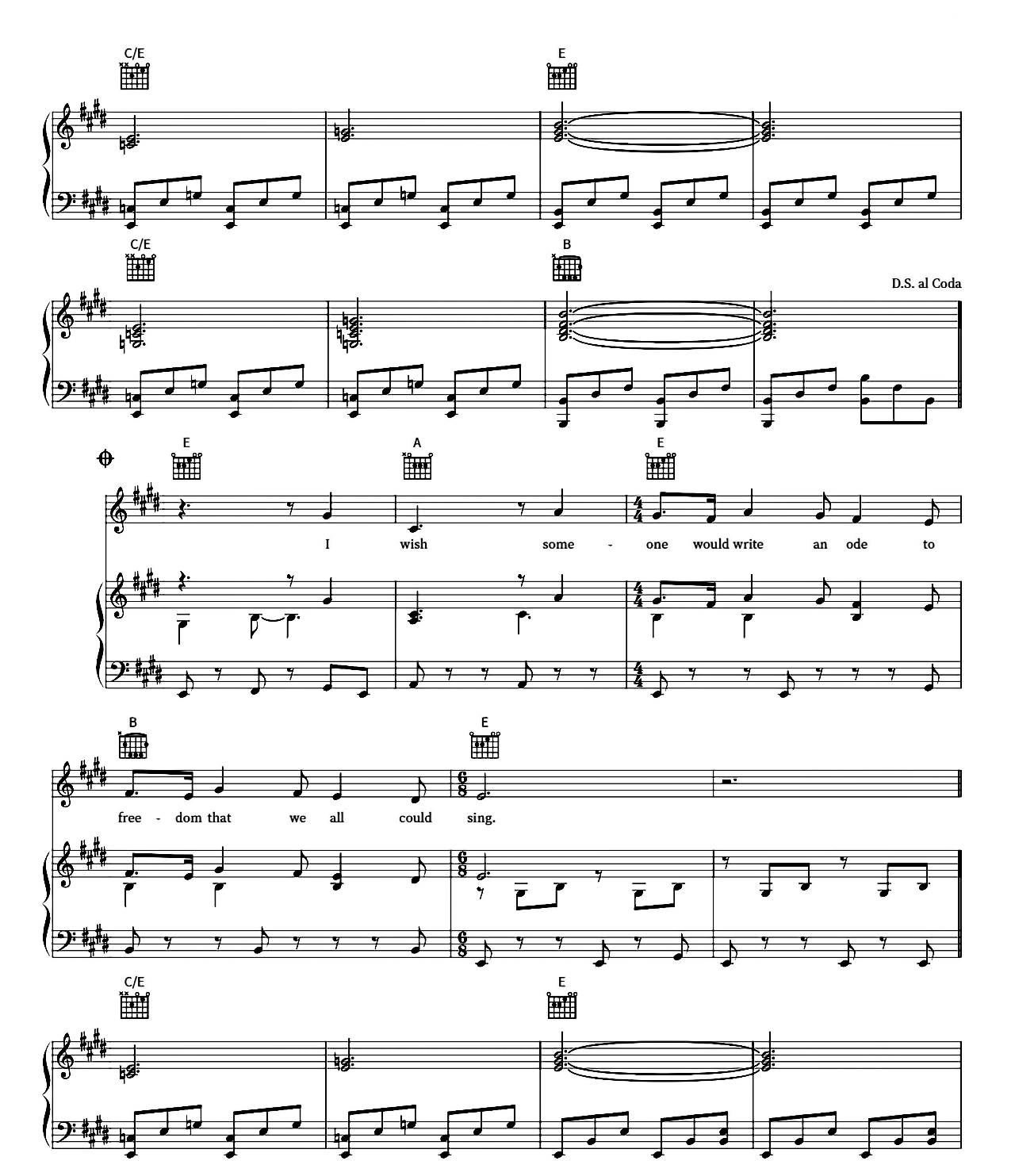 Ode To Freedom sheet music 4