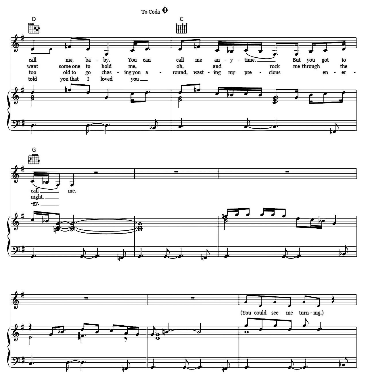 Give Me One Reason sheet music 4