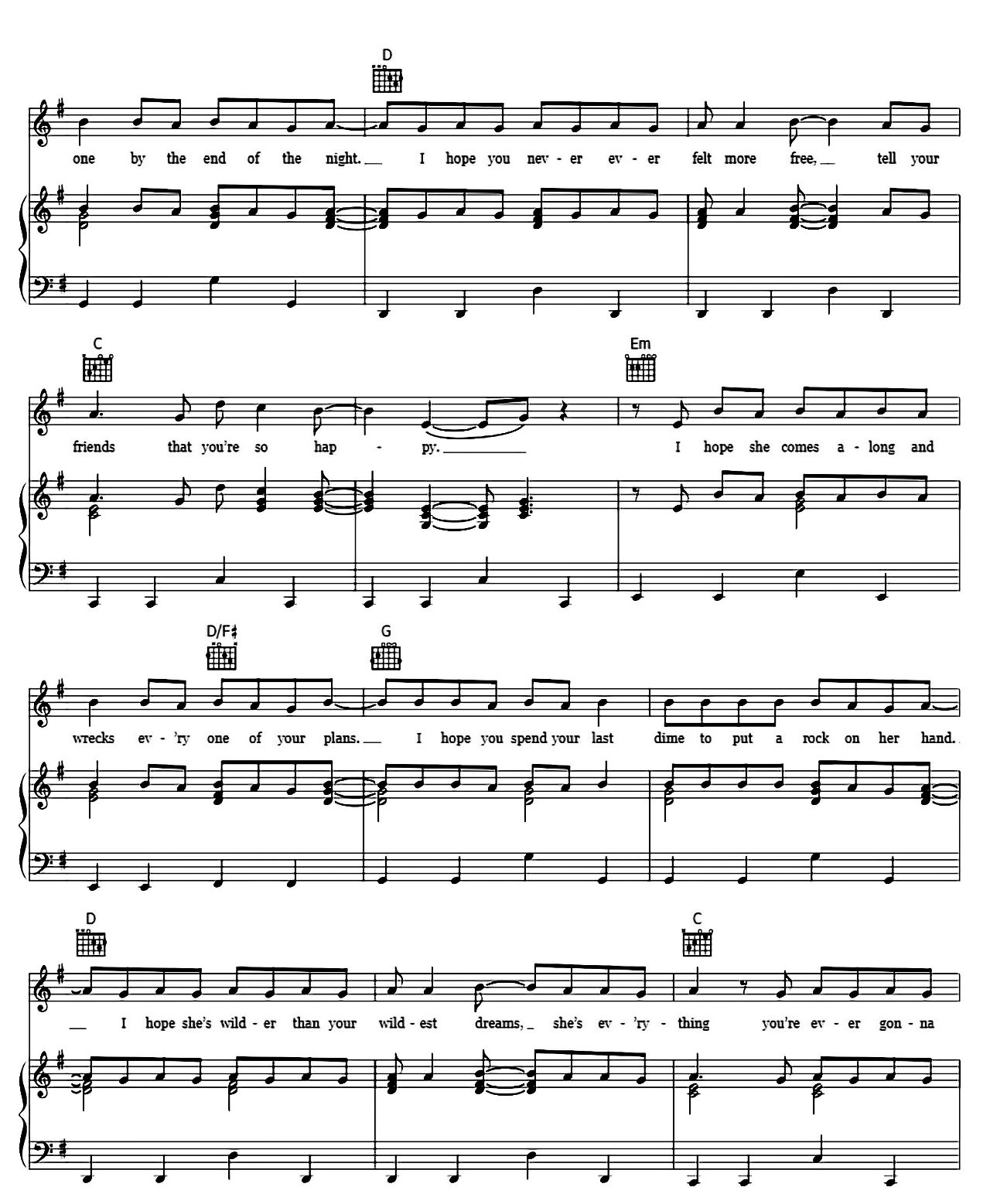 I Hope sheet music 3