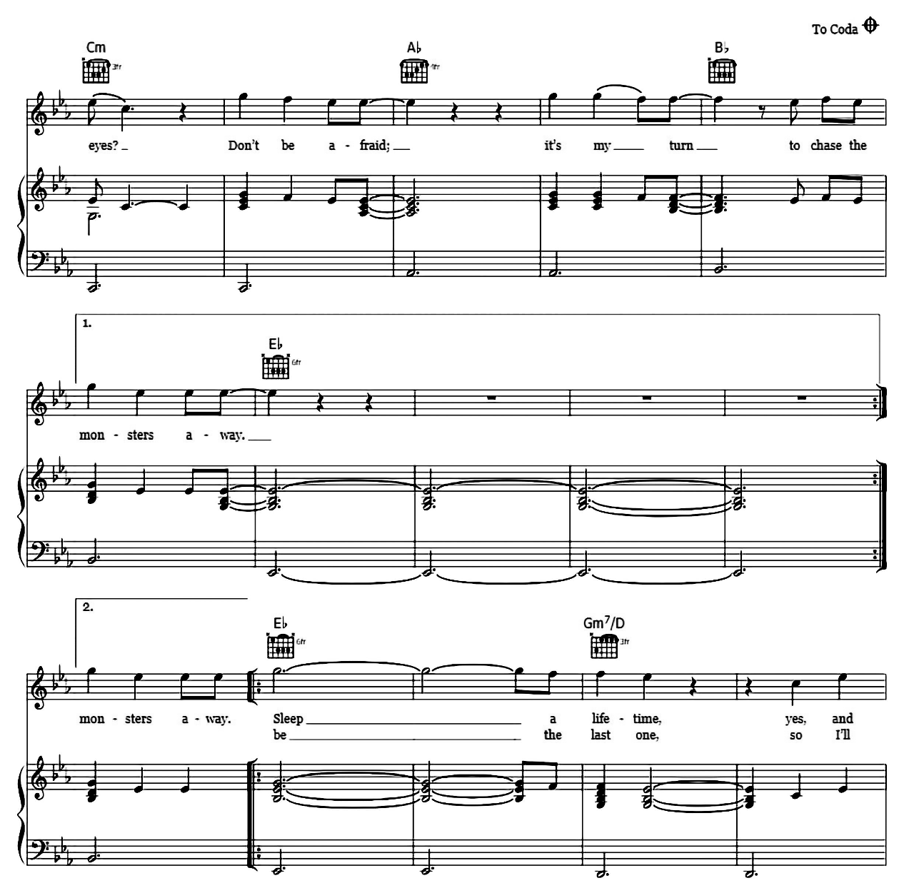 Monsters sheet music 4