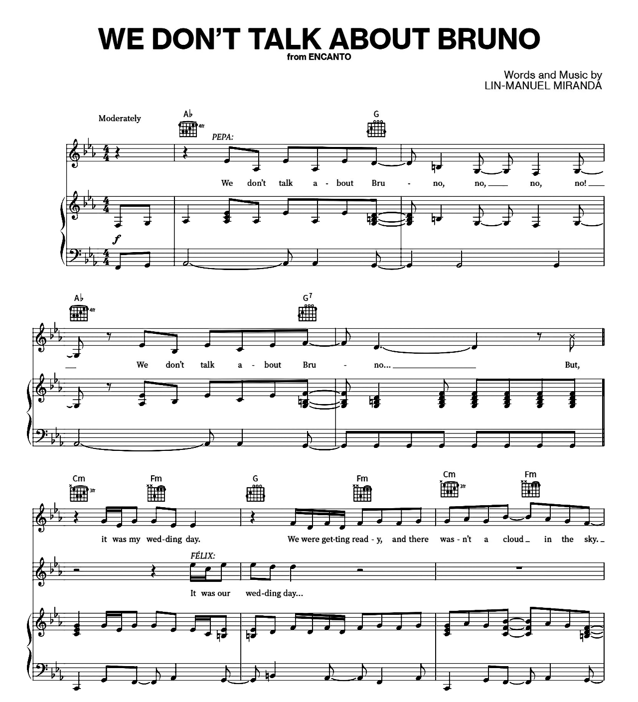 We Don't Talk About Bruno (from Encanto) sheet music