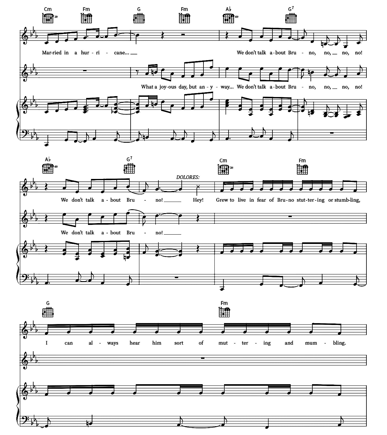 We Don't Talk About Bruno (from Encanto) sheet music 3