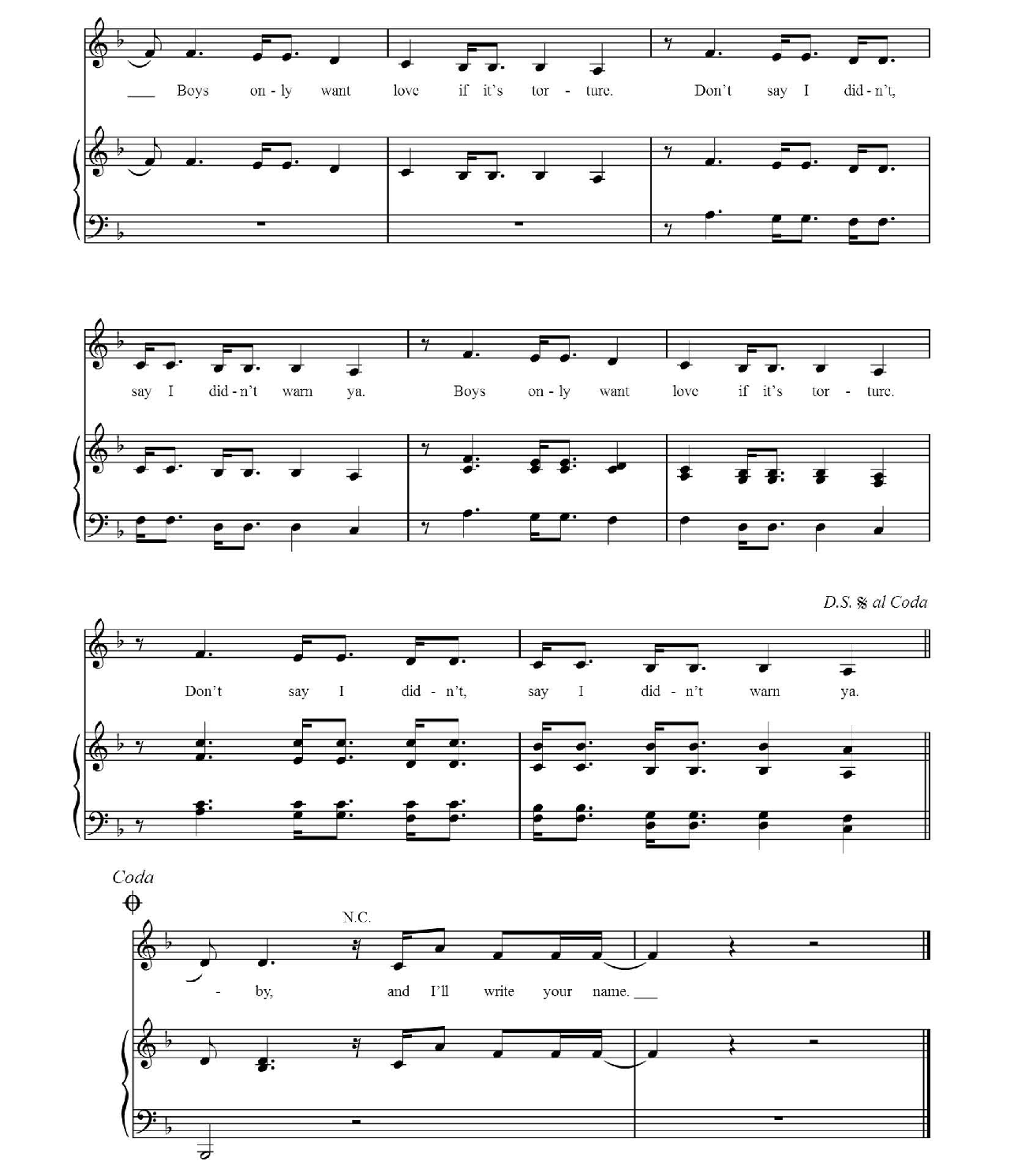Blank Space sheet music 5