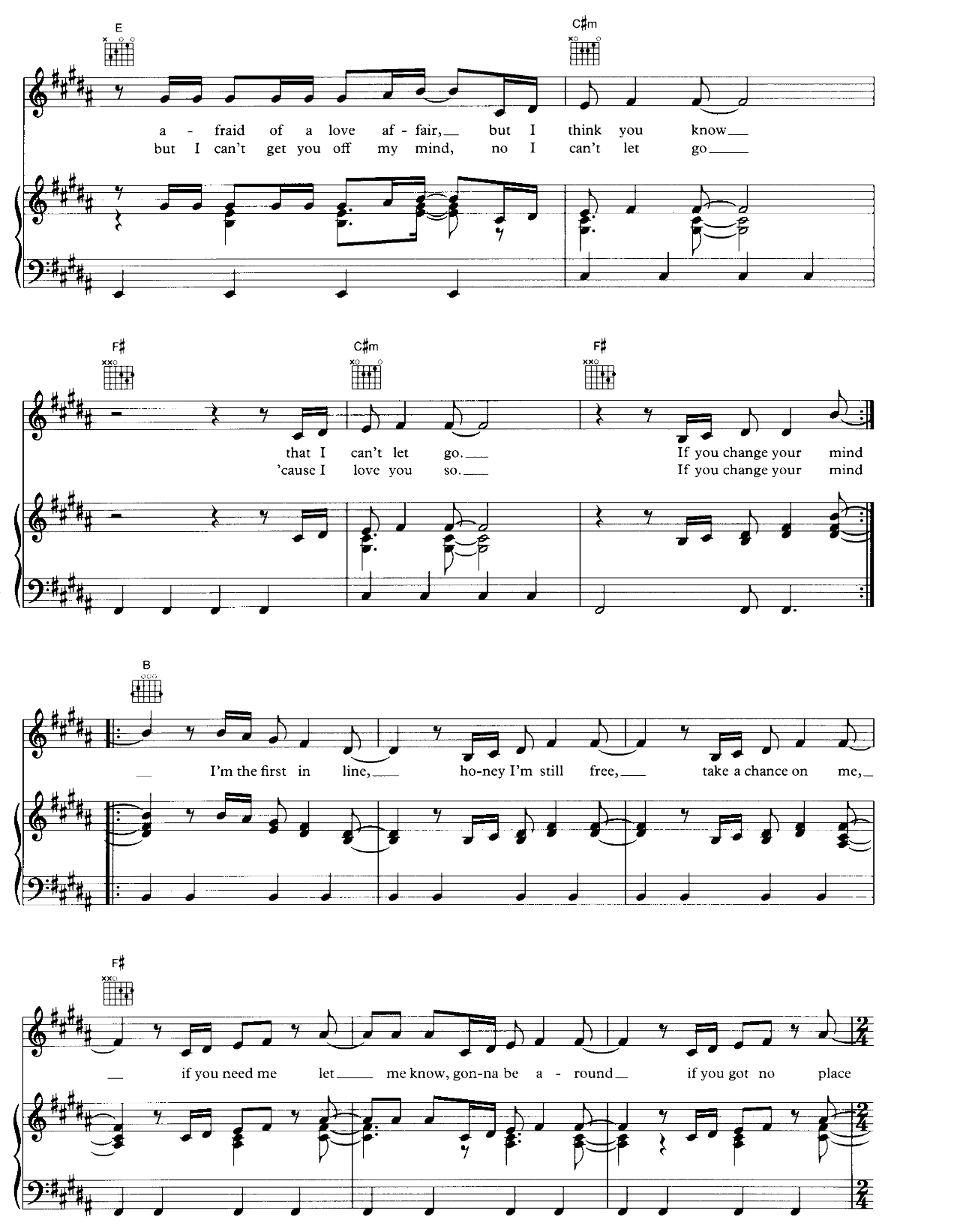 Take A Chance On Me sheet music 4