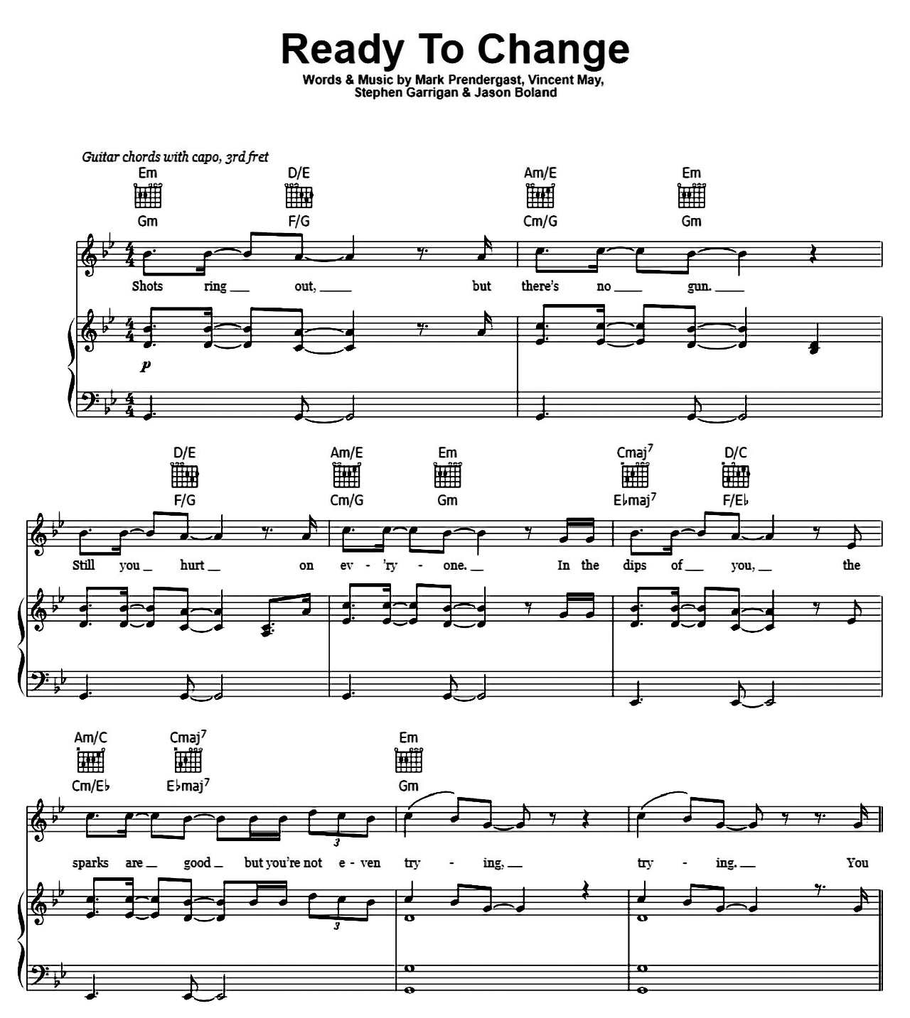 Ready To Change sheet music