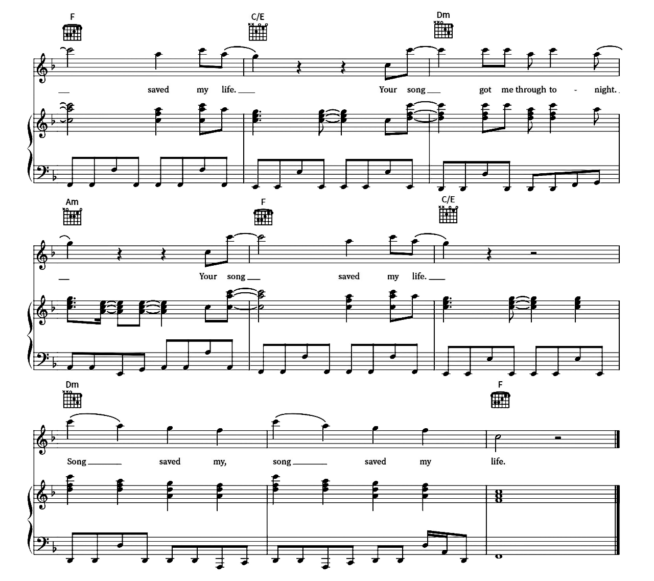 Your Song Saved My Life (from Sing 2) sheet music 5