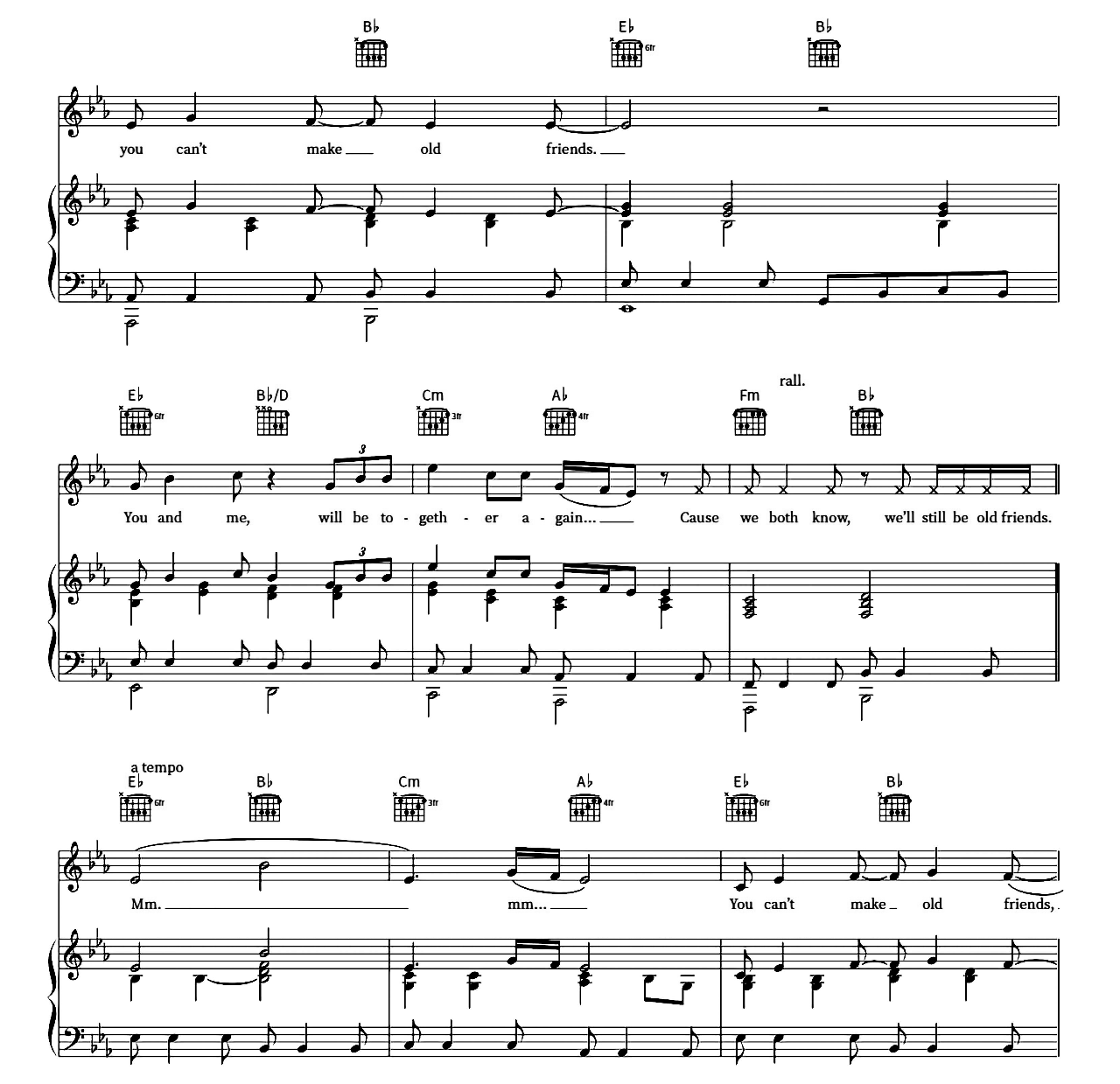 You Can't Make Old Friends sheet music 7