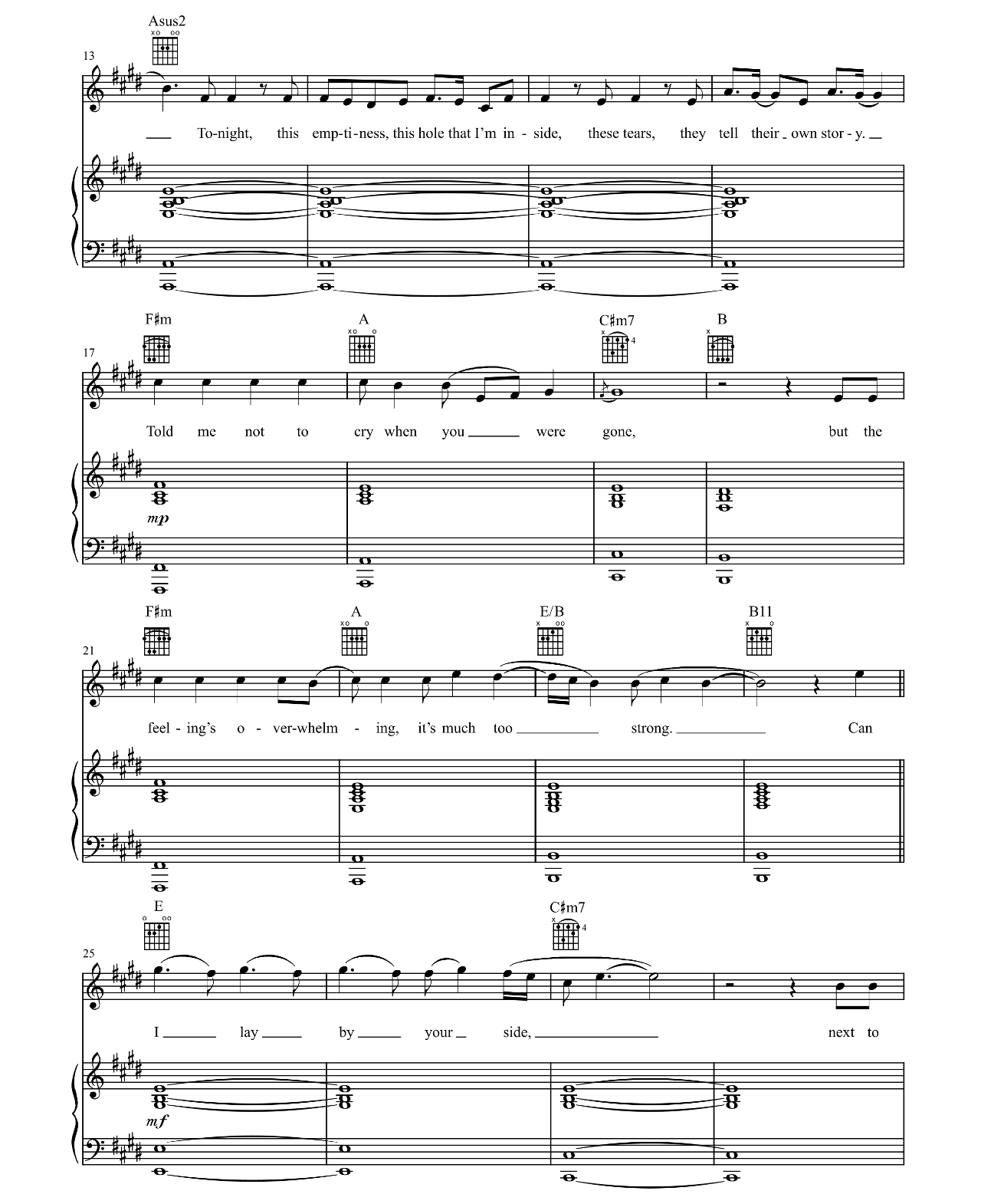 Lay Me Down sheet music 2
