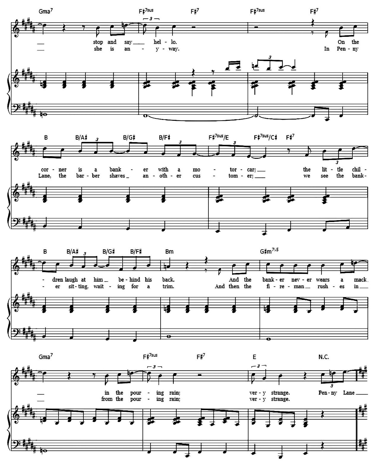 Penny Lane sheet music 2