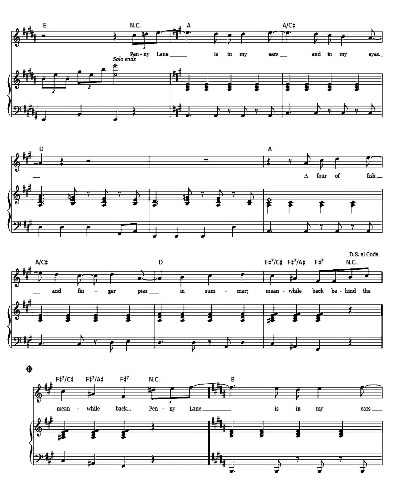 Penny Lane sheet music 5
