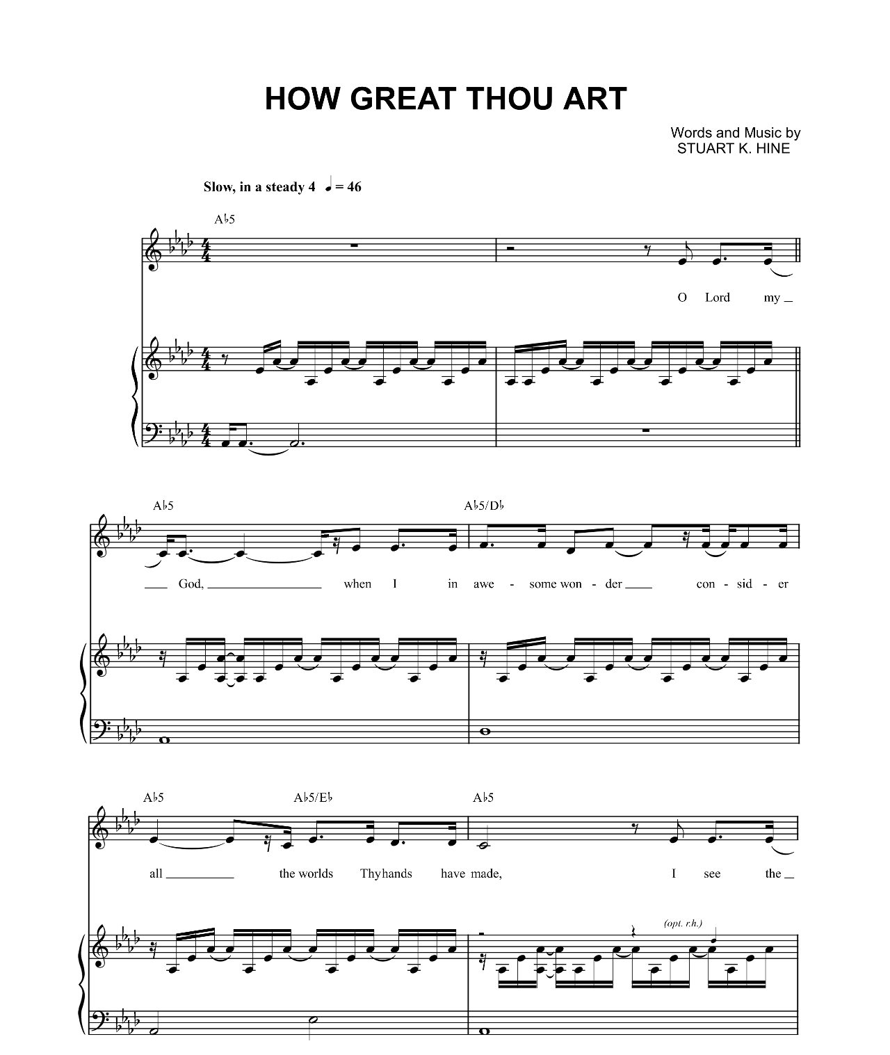 How Great Thou Art sheet music