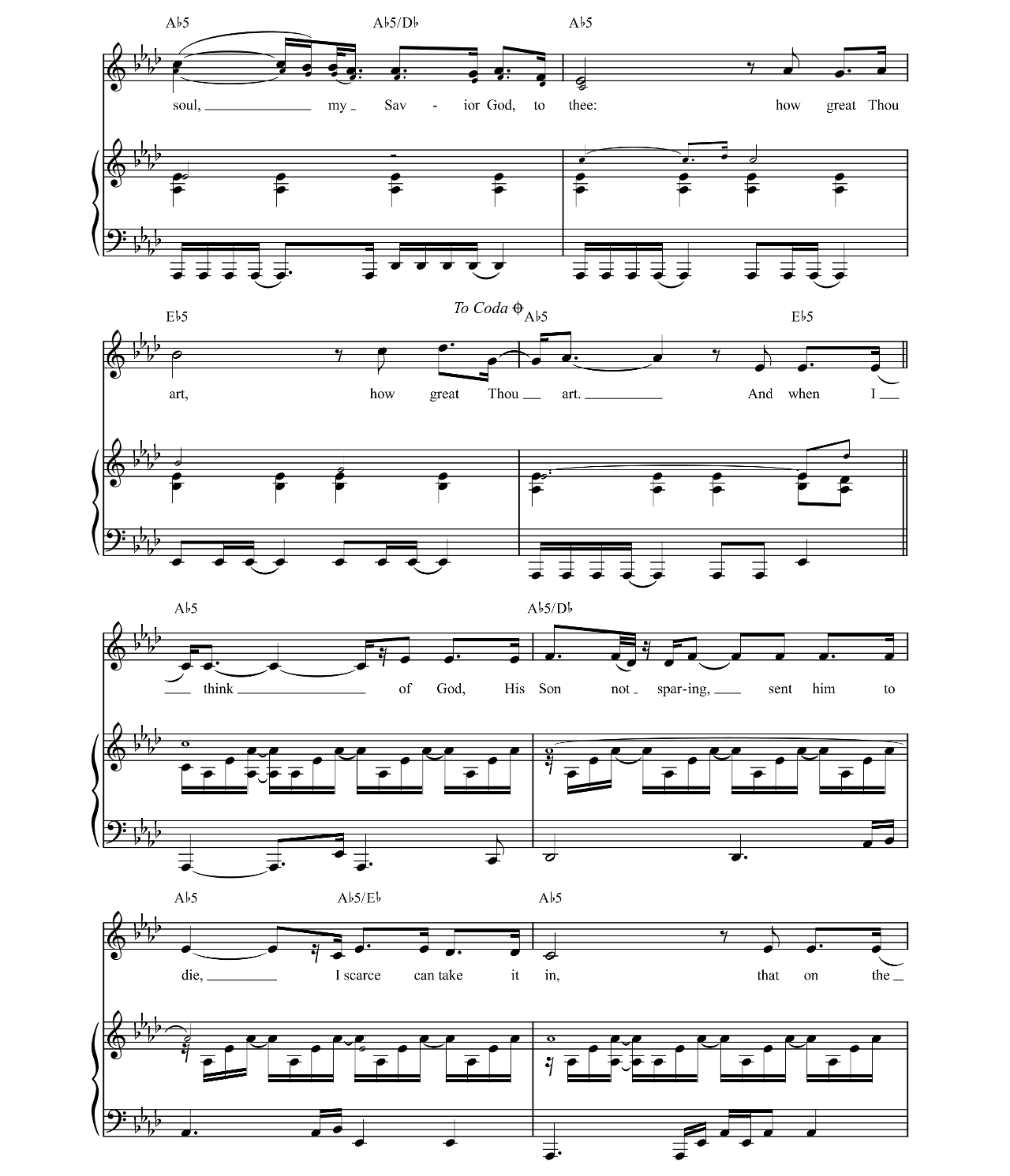 How Great Thou Art sheet music 3