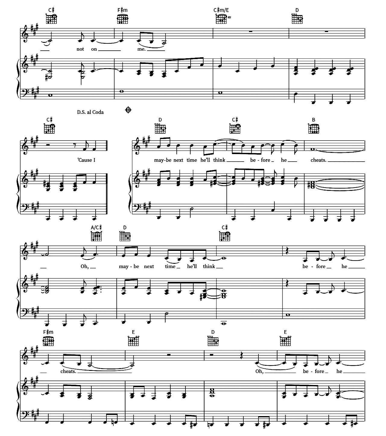 Before He Cheats sheet music 5