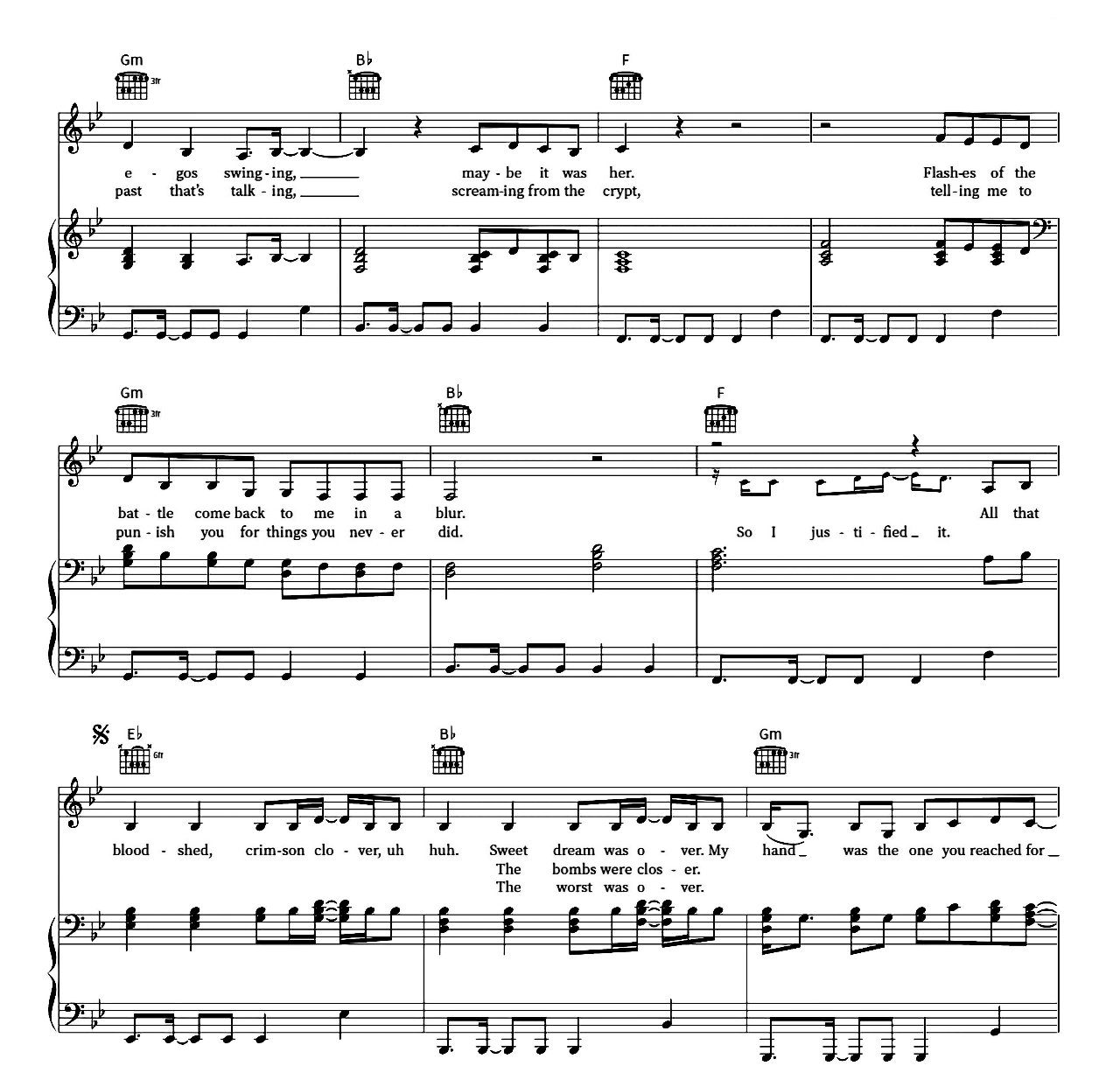 The Great War sheet music 2