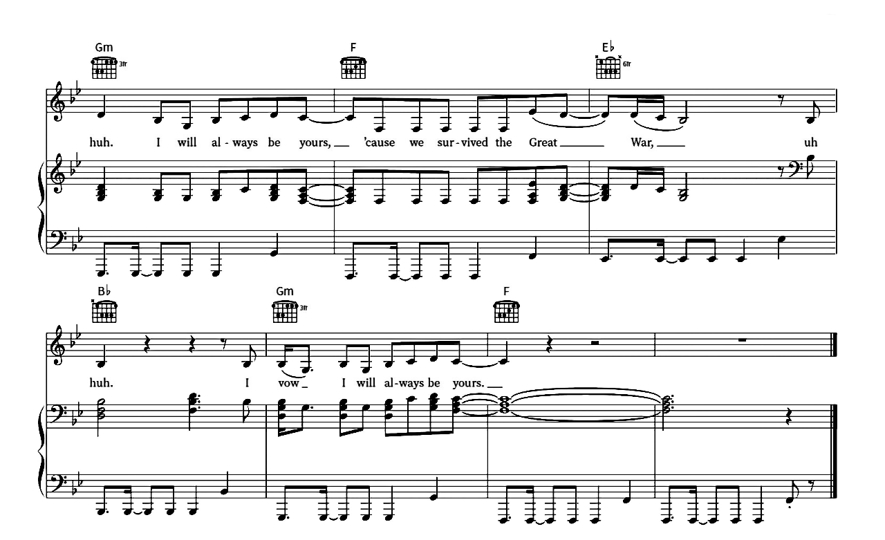 The Great War sheet music 6