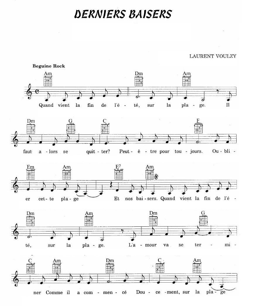 Derniers Baiers sheet music