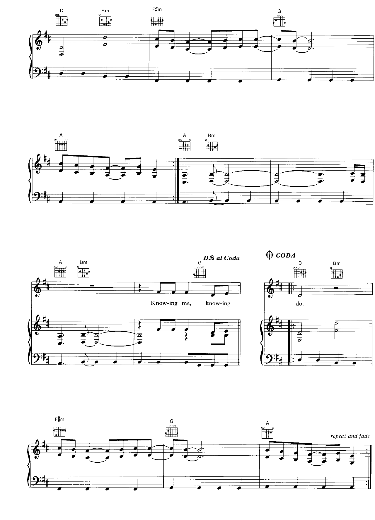 Knowing Me Knowing You sheet music 4