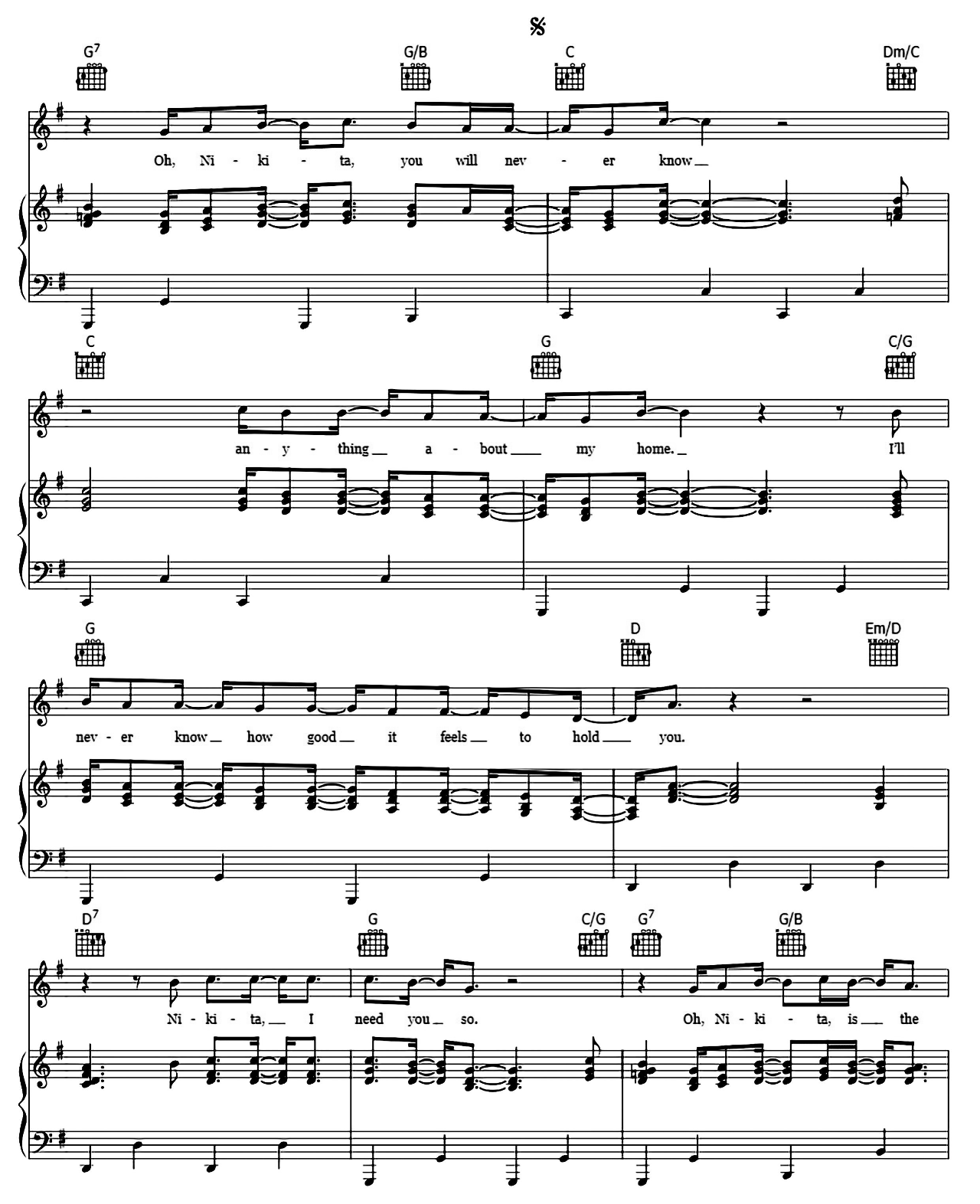 Nikita sheet music 4