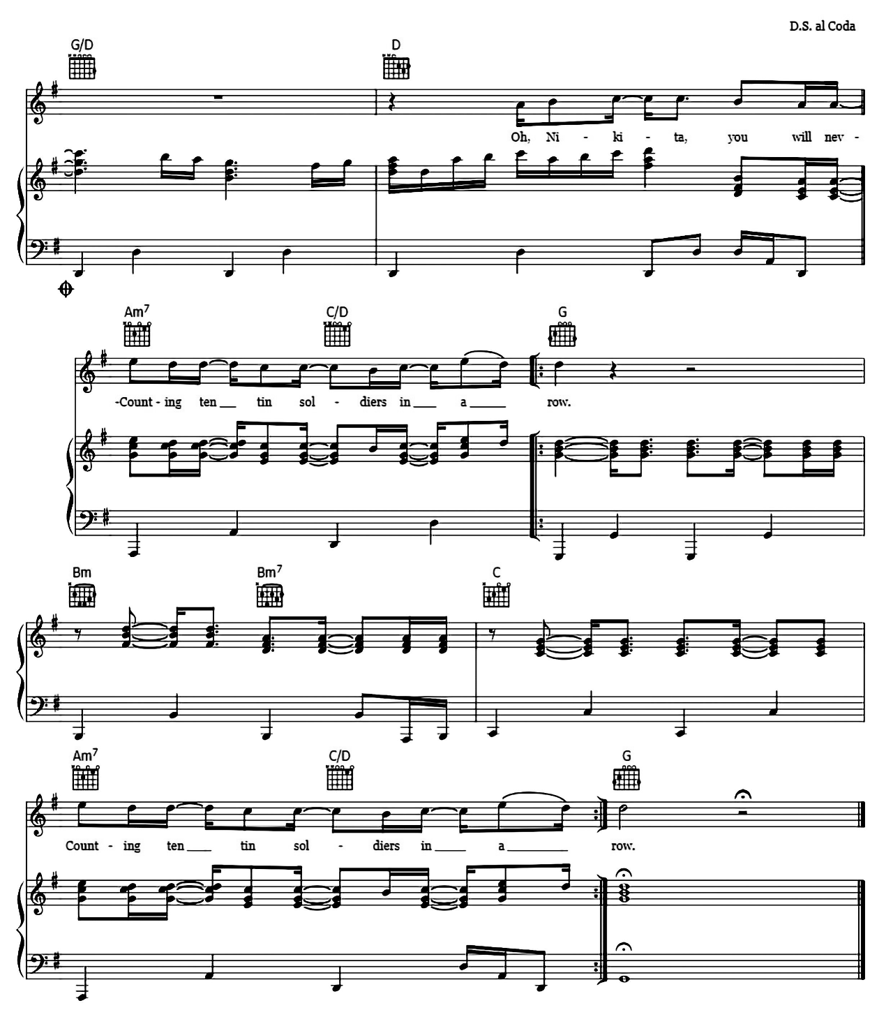 Nikita sheet music 7