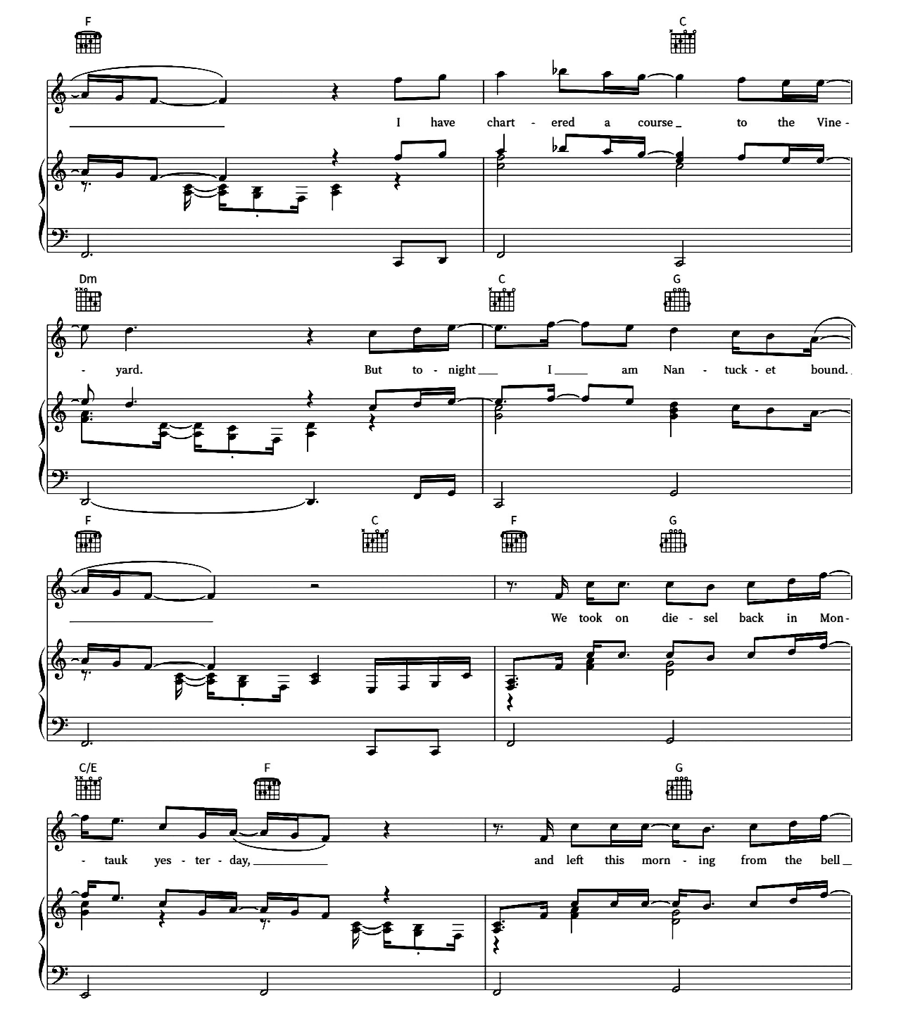 The Downeaster Alexa sheet music 2