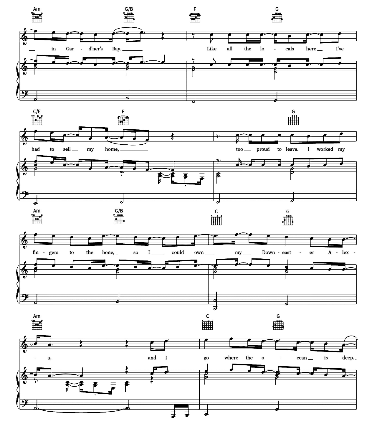 The Downeaster Alexa sheet music 3