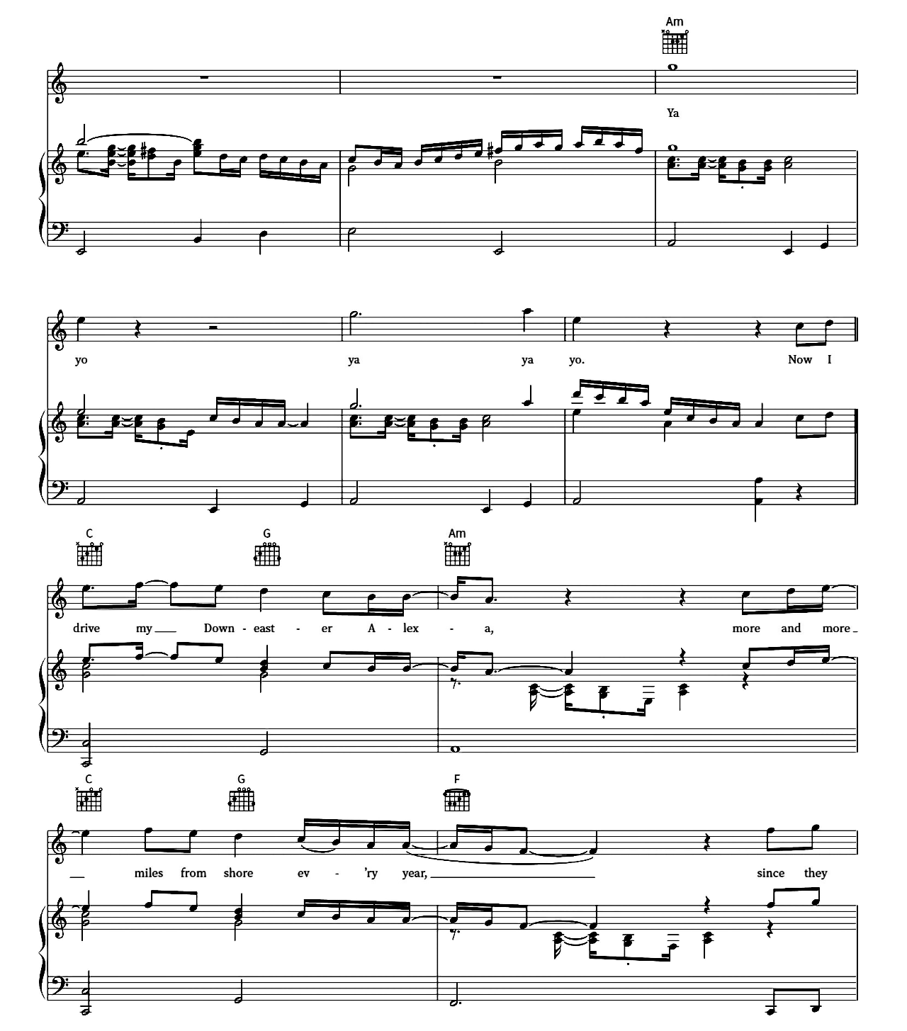 The Downeaster Alexa sheet music 7