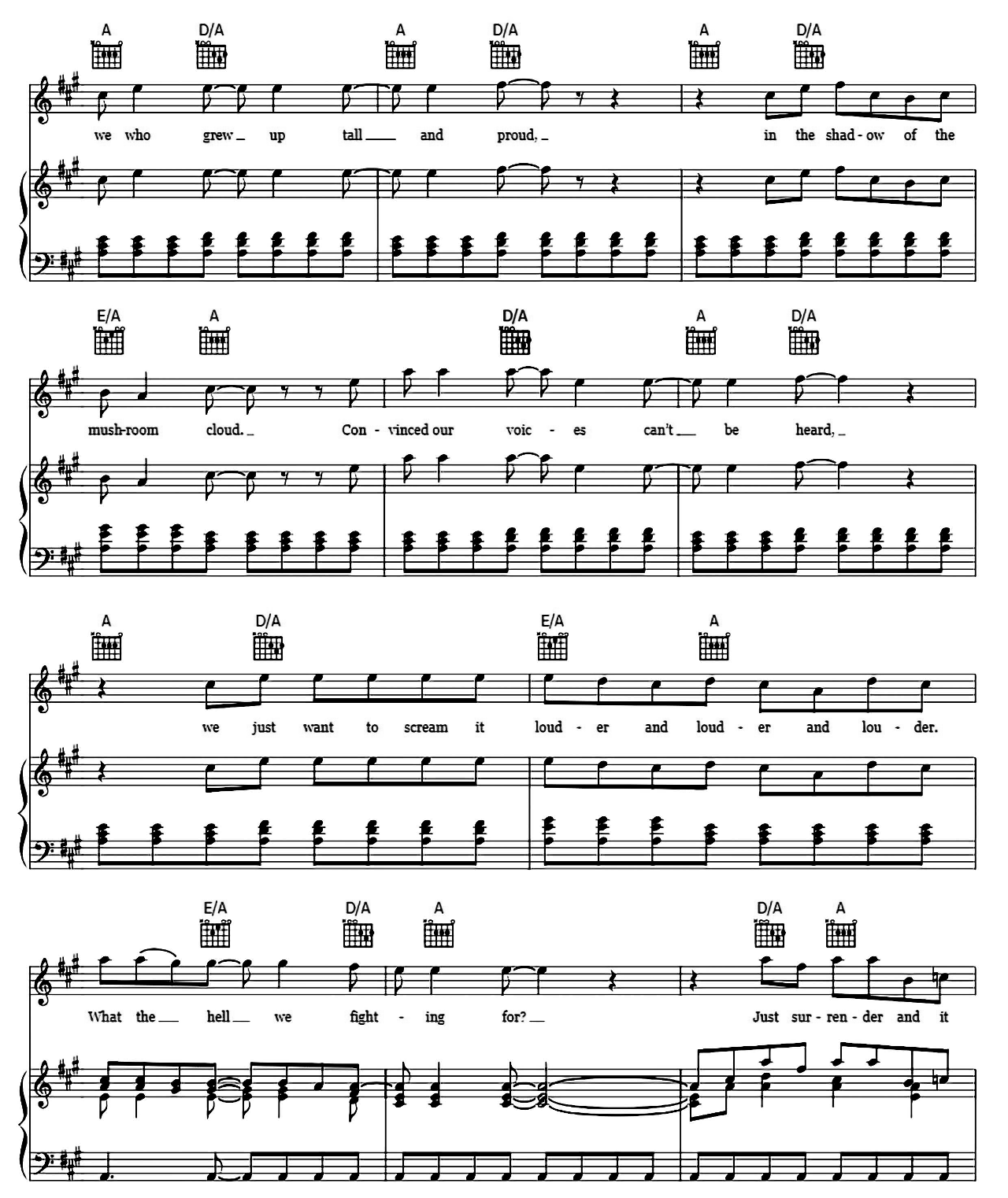 Hammer To Fall sheet music 7