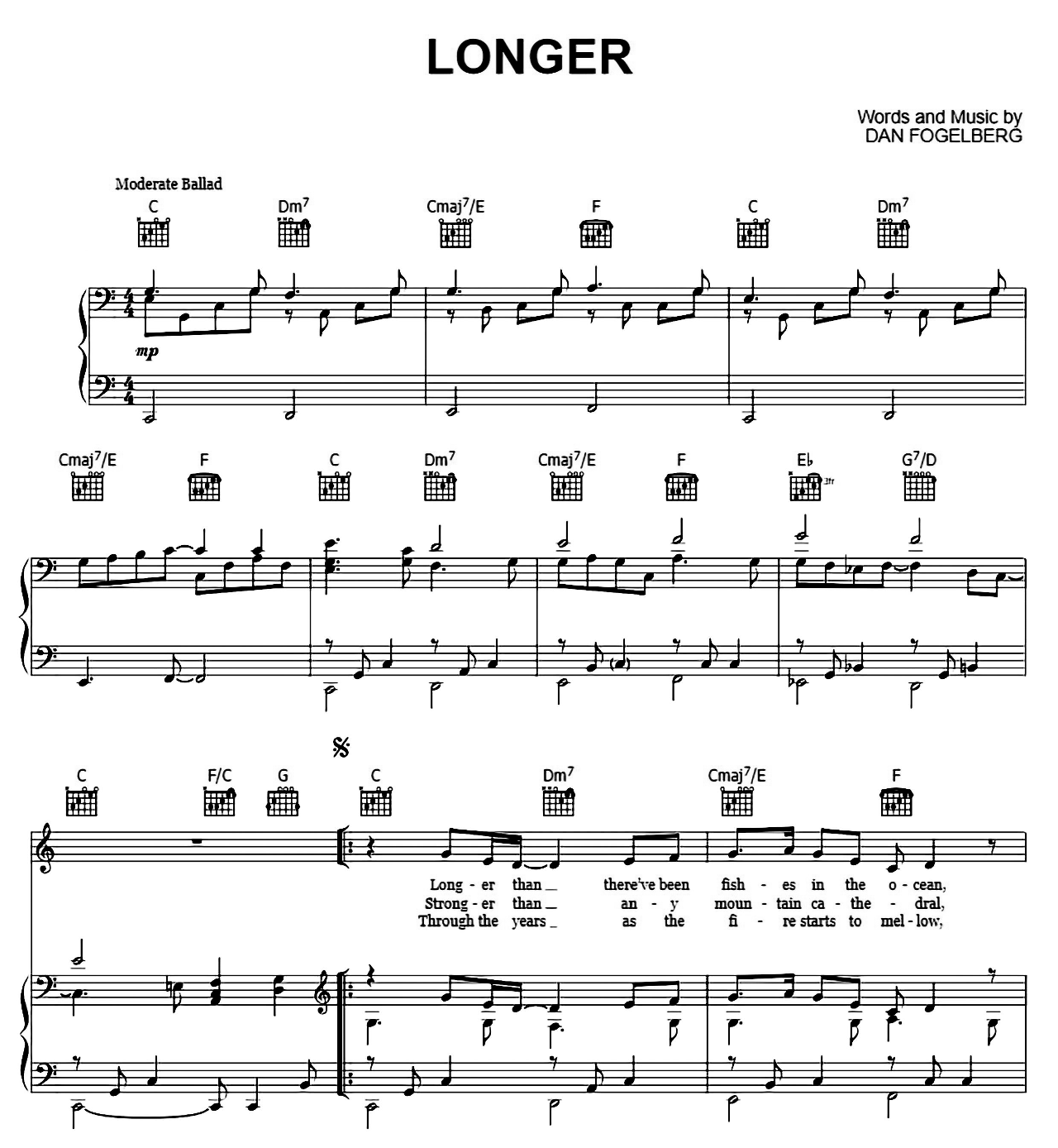 Longer sheet music