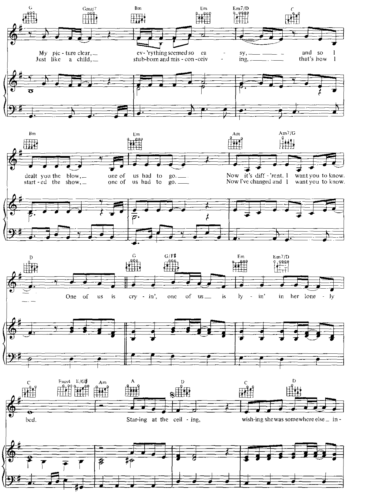 One Of Us sheet music 2