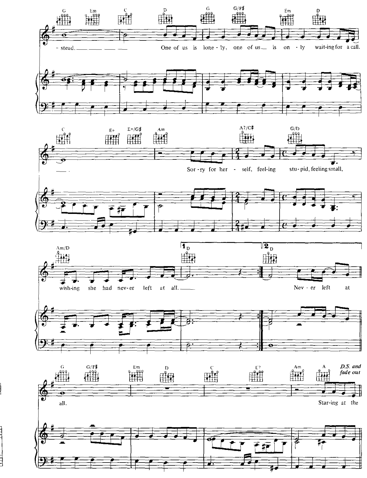 One Of Us sheet music 3