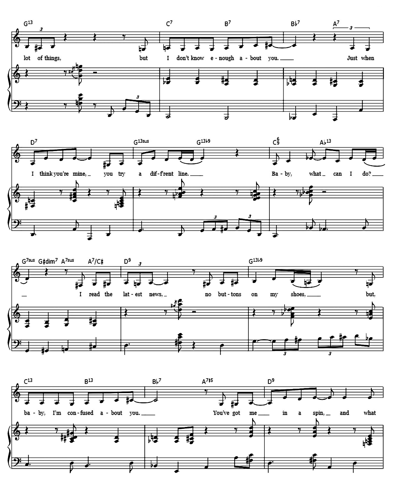 I Don't Know Enough About You sheet music 2