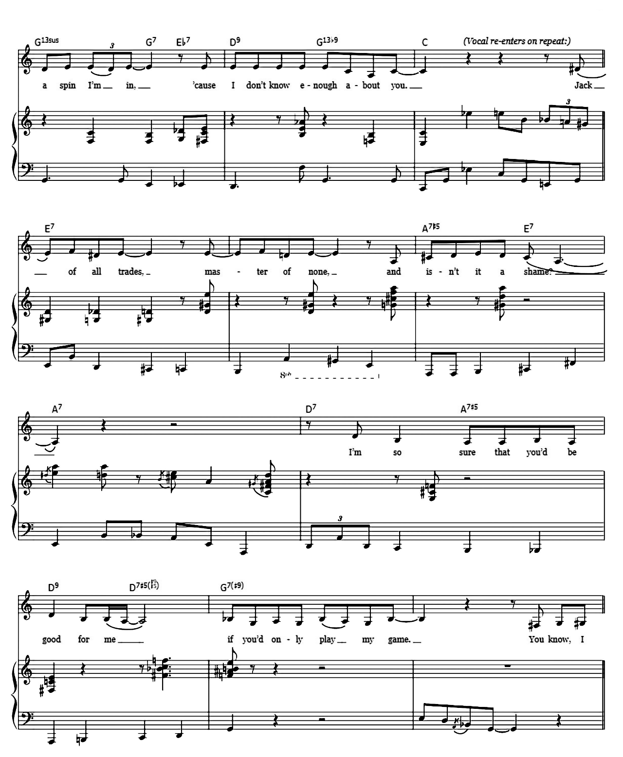 I Don't Know Enough About You sheet music 3