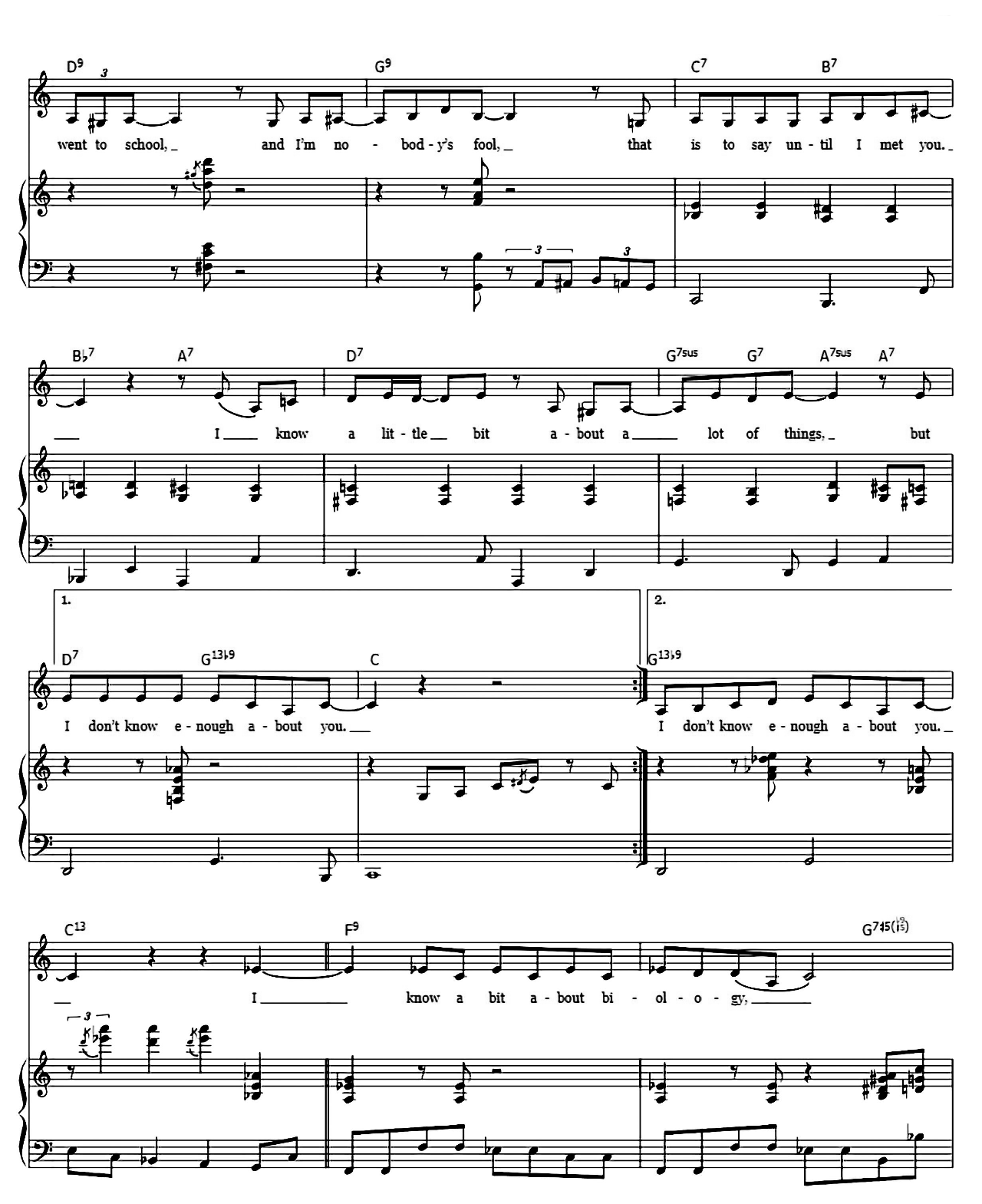 I Don't Know Enough About You sheet music 4
