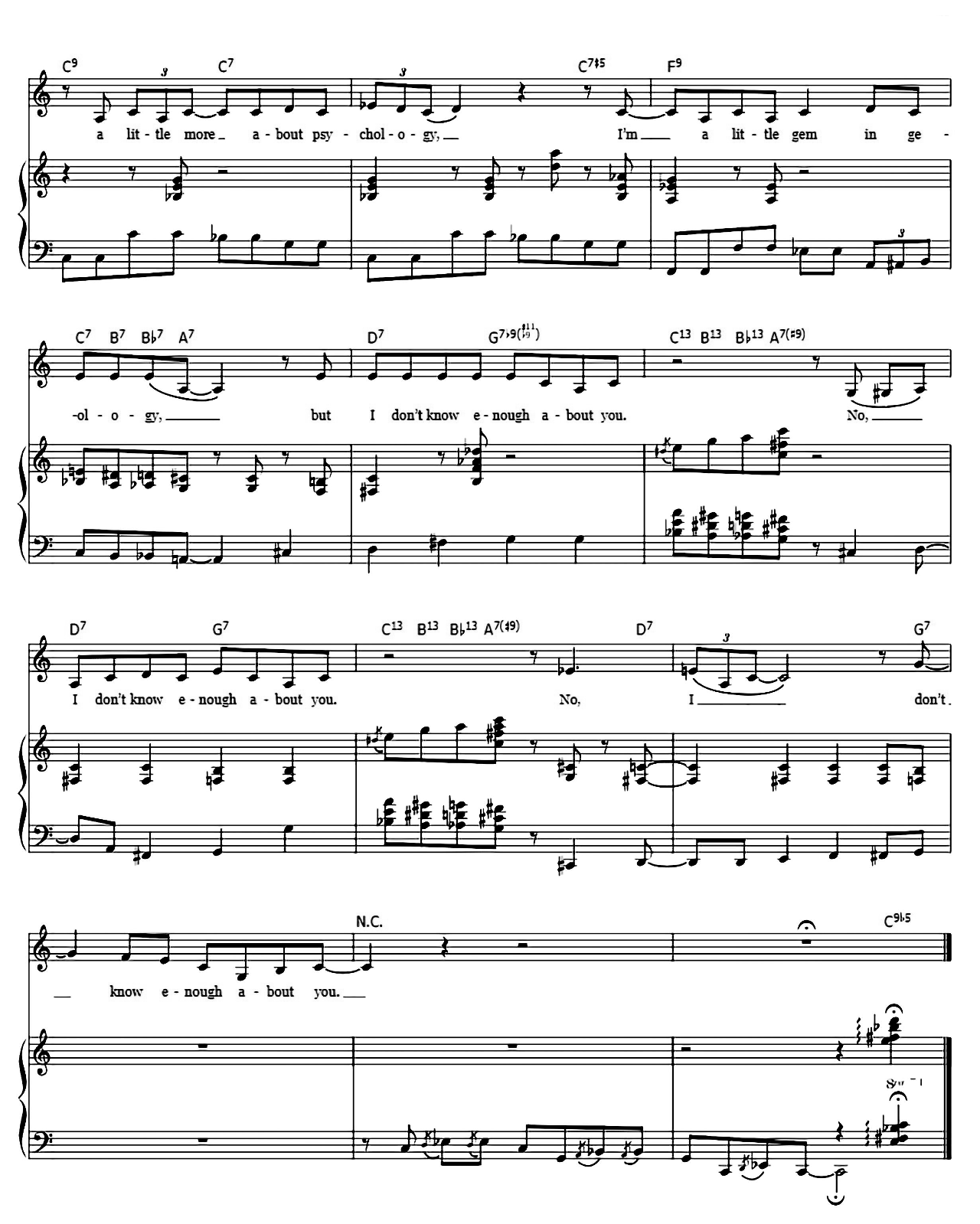 I Don't Know Enough About You sheet music 5
