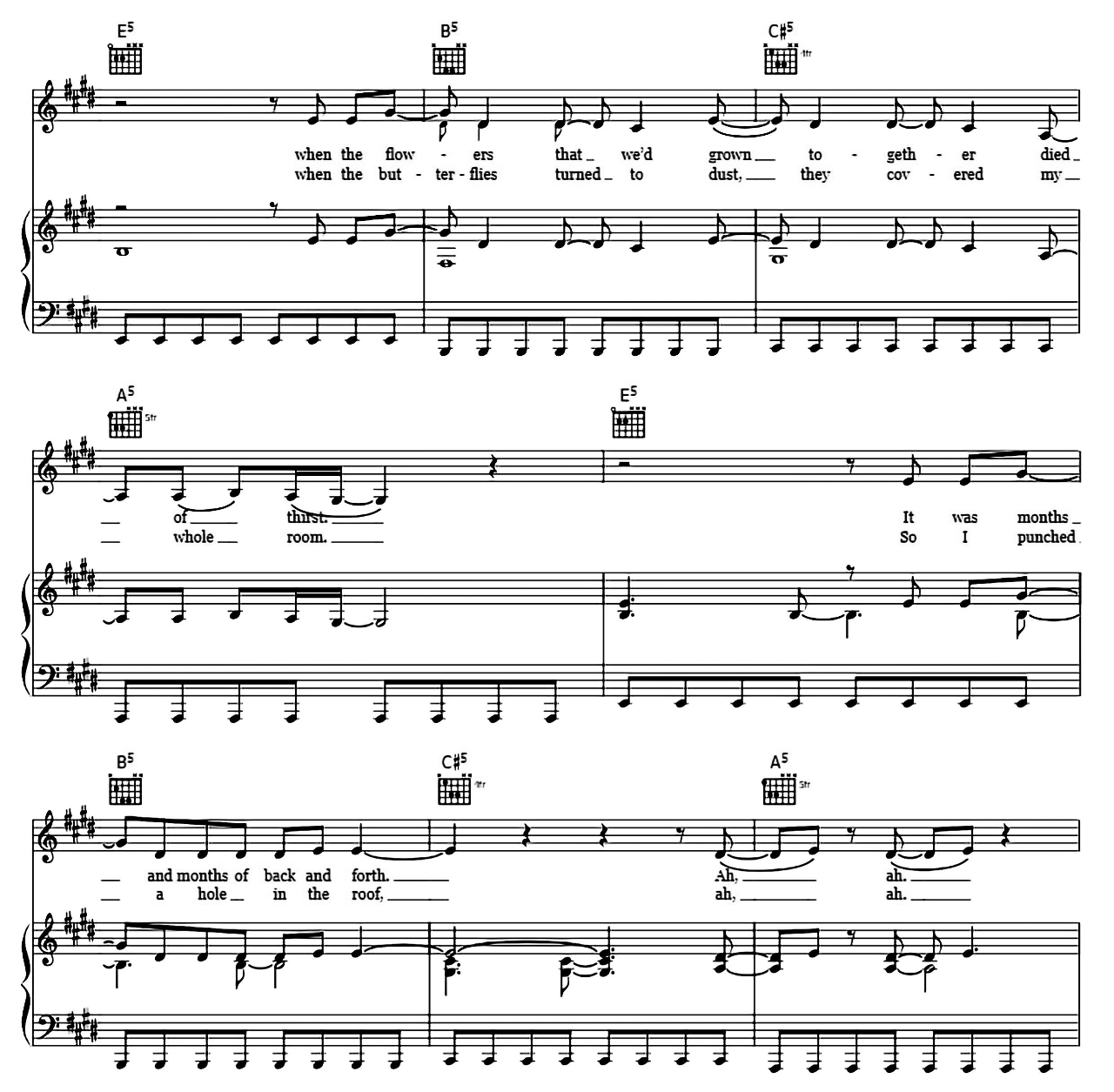 Clean sheet music 2
